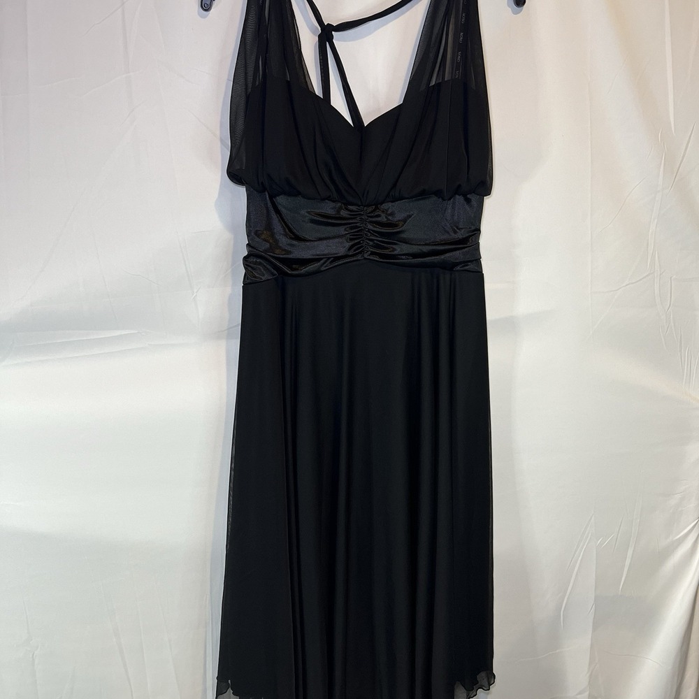 XOXO Black Halter Neck Chiffon Dress Party Cocktail Evening Size XXL Whimsy Goth